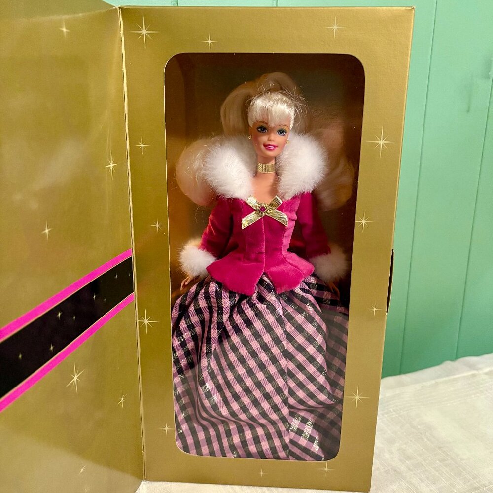 Vintage Barbie Winter Rhapsody Avon Special Edition Collectors Blonde Doll 1996